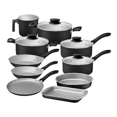 Imagem de Jogo De Panelas Tramontina Linz 28299007 Preto Preto 28299007