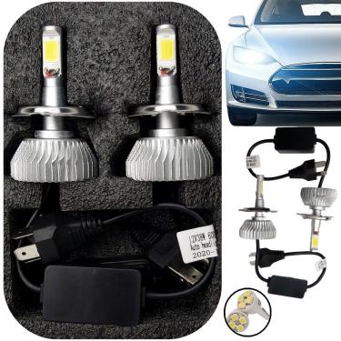 Imagem de Kit Lâmpada Farol Carro Led Headlight 2d 60w 6k 3200 Lm H4