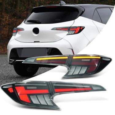 Imagem de Luzes traseiras de LED compatíveis com Toyota GR Corolla/E210 Corolla Hatchback de 12ª geração 2019-2025, vermelho