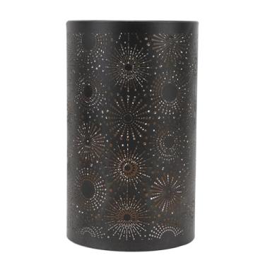 Imagem de Lampshade oco moderno elegante escultura de ferro artesanal Metal redondo padrão redondo tom de lâmpada esculpida para e27 e26 luminária de mesa decoração de quarto