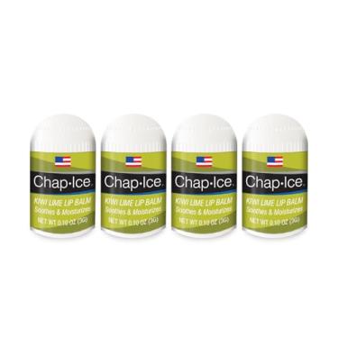 Imagem de CHAP-ICE Sabor Kiwi - Mini Protetor Labial Chap-Ice, 4 Unidades, 0,10 Oz, Estilo Push-Up, Cuidado Hidratante Para Lábios Macios E Suaves, Tamanho Compacto Viagem, Uso Diário Perfeito, Unidades