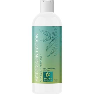 Imagem de Maple Holistics Loção Pós-Sol Com Aloe Vera - Hidratação Ultra Refrescante Para Queimaduras Solares. Manteiga De Cacau E Óleo Rosa Mosqueta. Hidratante Pele Seca. Ácido Hialurônico.