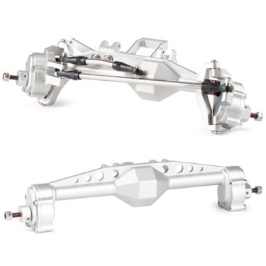 Imagem de CobraCrawler Eixo portal compensado de construção de uma peça de alumínio 7075 usinado com suporte servo BTA para equipamentos cheater Axial Capra SCX10 III LCG (conjunto prata)