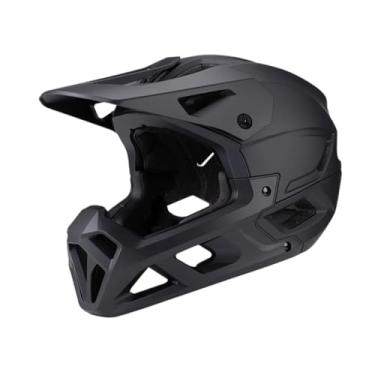 Imagem de Deevoka Capacete de bicicleta Capacete de bicicleta com proteção de queixo removível Mountain & Road Bike Full Face, Preto
