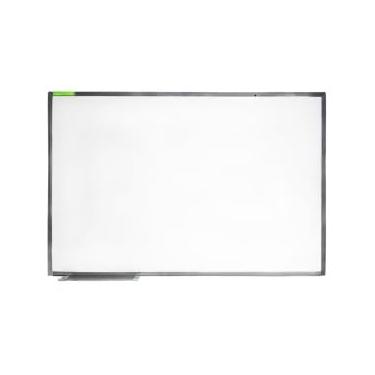 Imagem de Quadro Branco Magnético com Suporte para Apagador, 100 x 70 cm, Moldura de Alumínio