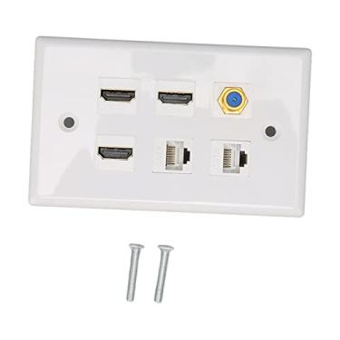 Imagem de RFACE 2 CAT 6 Placa de Parede HD Multimedia Interface Painel de Parede Aall Placa Aall Painel Pranco de Parede da Casa HD, Placa de Parede da Interface Multimídia HD 6 PORTS TV F CAPE