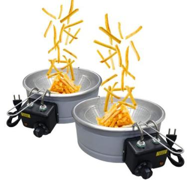Imagem de Fritadeira Elétrica Industrial Tacho 5l Pastel - Kit Com 2 - Central d