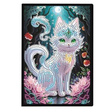 Imagem de Focart Kit de caderno de pintura de diamante DIY, tema da sorte, caderno de arte de diamante em formato especial, caderno de esboços para escrever e desenhar