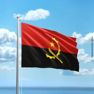 Imagem de Bandeira de Angola 80cmx140cm Tecido Oxford 100% Poliéster - PRESENTE-