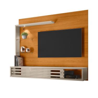 Imagem de Painel Bancada Suspensa Para Tv 60 Polegadas Frizz Select - 7 Decor Cinamomo E Off White