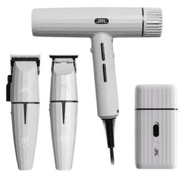 Imagem de Kit 4 Jrl Corte Acabamento Shaver Ghost Branco Secador 110v Máquina De