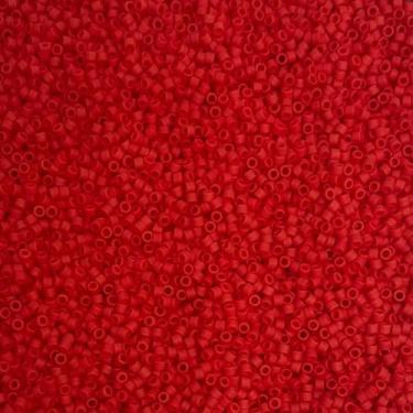 Imagem de Miyuki Delica 11/0 contas de semente - contas de vidro a granel 5 gramas e tamanho 1,6 mm 1000 peças de contas de semente de vidro vermelho fosco (DB753)