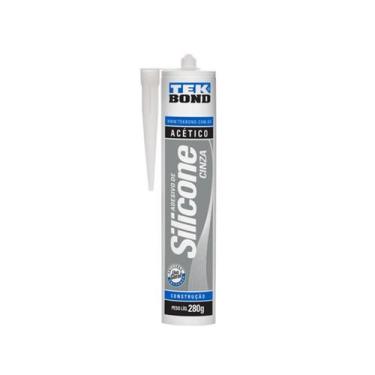 Imagem de Silicone Tekbond Acetico Cinza 280G c/6pcs