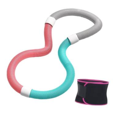 Imagem de Vaveren Aro de Fitness Fitness Círculo Profissional Macio com Cinto de Cintura Anel de Exercício para Esportes Pilates Academia em Casa Mulheres Homens, Cinza Verde 1.2kg