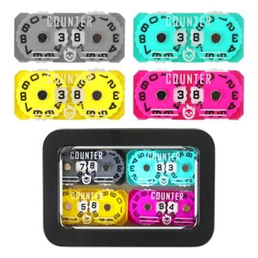 Imagem de FIGURESLAB 4Pcs MTG Life Counter Twin Digits with Metal Box, Tracker Life Counter for Board Games, Compatible with Magic The gatering Accessories RPG D&D CCG TCG Tabletop Board Games