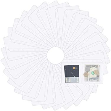 Imagem de QiXin 30 peças de bolso para fichário de dicotomia A6 sem zíper, inserções transparentes para planejador, fichário, organizador de dinheiro, envelopes para orçamento à prova d'água de PVC com folhas soltas para cartão para caderno de 6 anéis