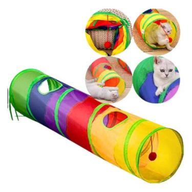 Imagem de Brinquedo Interativo Gatos Pets Túnel Labirinto Colorido - ELO IMPORTS