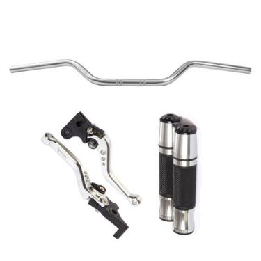 Imagem de Kit Guidão 22mm Esportivo Manopla Jupiter Manete Fazer Factor 125 150 