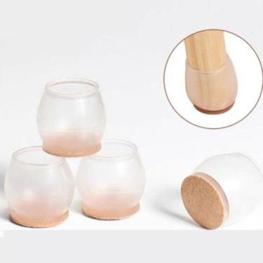 Imagem de Kit 8 protetores Ponteira Protetora Pé De Cadeira Mesa Banqueta Redond