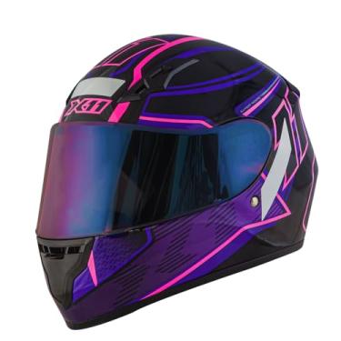 Imagem de Capacete Moto X11 Trust Pro 11 Com Viseira Extra Espelhada Feminino Masculino Unissex Roxo/Rosa 56