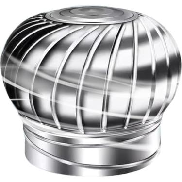 Imagem de 201 Bola De Aço Inoxidável Do Vento Sem Capa Do Poder, Ventilador De Ventilação Do Ventilador Do Telhado Da Ventilação Da Fábrica, 110mm