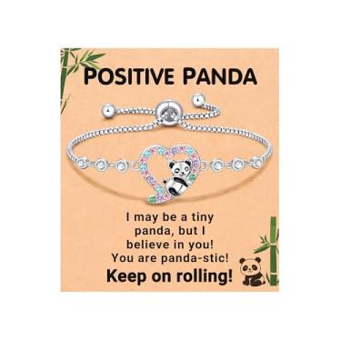 Imagem de Kidbbi Pulseiras fofas de panda para firends Daughter Granddaughter, 10inches, Metal, Sem Pedra Preciosa