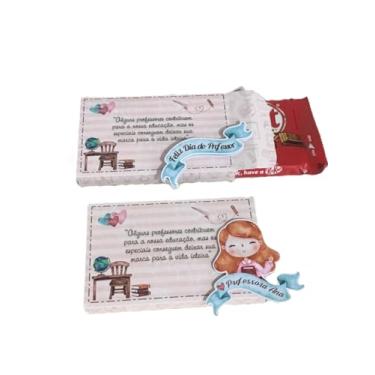 Imagem de Caixinha para KITKAT Dia dos Professores Lembrancinha - 15 Unidades - Pegue e Monte