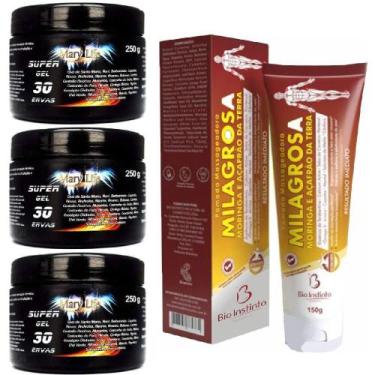 Imagem de Kit 3 Super Gel 30 Ervas 250g + Pomada Milagrosa 150g - Bio Instinto