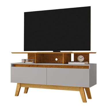 Imagem de Rack Sala Rubi 1.2 para TV até 50 2 Portas Pé Madeira Macica