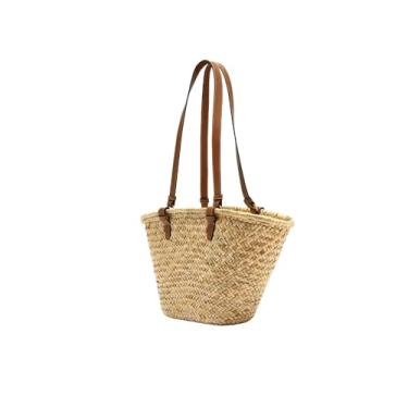 Imagem de SHESRA Bolsa de palha boêmia, sacola feita à mão, bolsas femininas para férias de verão retrô, praia, viagem, diário, combinando, 68