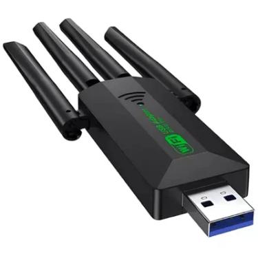 Imagem de Adaptador 4 Antenas Sem Fio Wifi Dual Band 2.4 E 5ghz 1200 Mbps