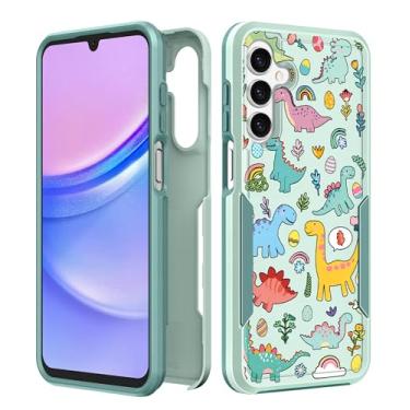 Imagem de Plakill Capa de telefone feminina para Galaxy A14 5G - capa feminina fofa kawaii estética design exclusivo dinossauros proteção resistente à prova de choque grau militar adolescentes para Samsung