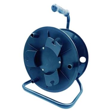 Imagem de FVDPWYE Carretel de extensão de cabo, carretel compacto azul, multifuncional, resistente ao desgaste, organizador de cabos, prato de linha de enrolar para