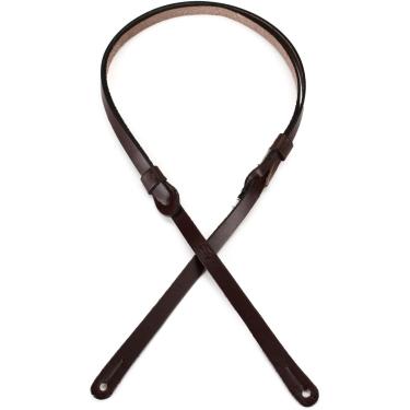 Imagem de Levy's Leathers Tira de couro para bandolim esculpida de 1,27 cm; marrom escuro (M19PR-DBR)