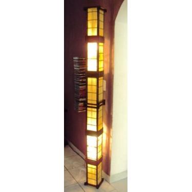 Imagem de Abajur De Chão piso luminária Rustico Japonês oriental 2 metros de alt
