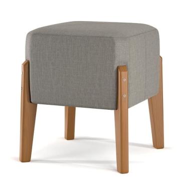 Imagem de Puff Banqueta Ana Luxo Barato Sala Escritório-quarto - Cinza