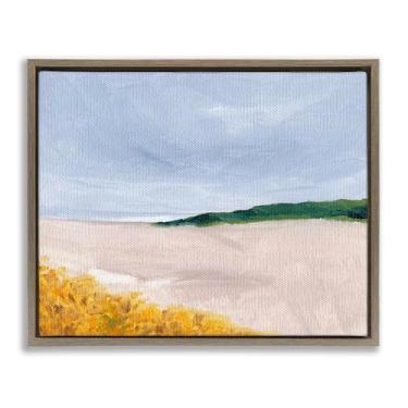 Imagem de Stupell Industries Tela flutuante marrom com paisagem macia da Sicília Design de arte de parede por Nikita Jariwala, 64 x 78 cm