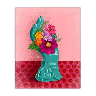 Imagem de Stupell Industries Design de arte de parede em tela escultura floral vintage à mão por Jilly Jack Designs, 76 x 61 cm