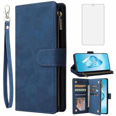 Imagem de Asuwish Capa carteira compatível com OnePlus 12R 5G/Ace 3 2024, protetor de tela de vidro temperado e capa flip de couro, porta-cartões, acessórios para celular, capas de telefone TPU para One+ 12 R