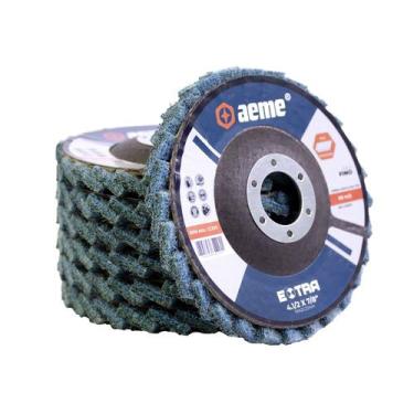 Imagem de Disco Acabamento Extra Manta Fibra Angular 4.1/2 Fino Azul 20 Unidades