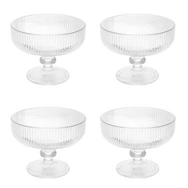 Imagem de Conjunto 04 Taças de Sobremesa Cristal Ecológico 300 ml Lines Wolff