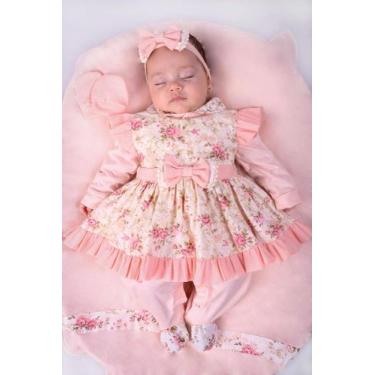 Imagem de Saída de Maternidade Menina Pompom Floral 05 Peças - Maribaby Enxovais