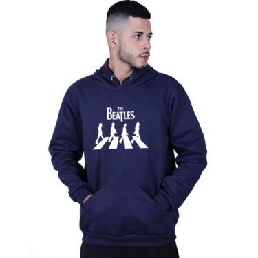 Imagem de Moletom Unissex Canguru The Beatles Rock World - Lafre, Azul marinho, 