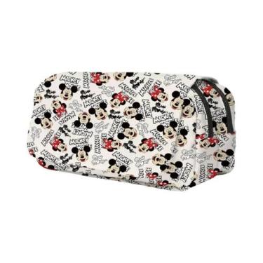 Imagem de Bolsa Escolar Estampada Com Mickey Minnie Disney, Estojo De Caneta Dob