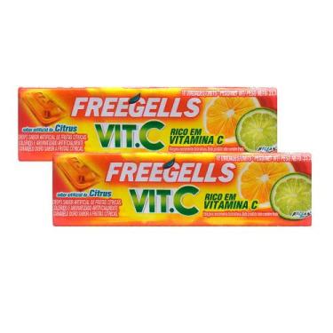 Imagem de Kit 2 Drops Freegells Vit C Citrus com 31,7g