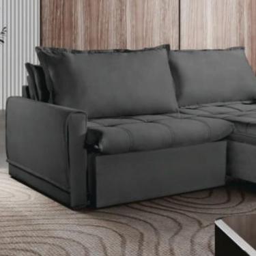 Imagem de Sofá Cama Caixa Zero 2.20m Retrátil e Reclinável Amsterdã com Almofada