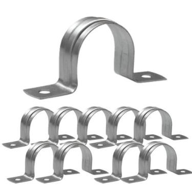 Imagem de Kit 10 abracadeira tipo u 1" zincada - DIVERSAS