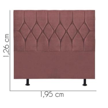 Imagem de Cabeceira Estofada Istambul Capitonê 195cm King Size Box Quarto Suede 