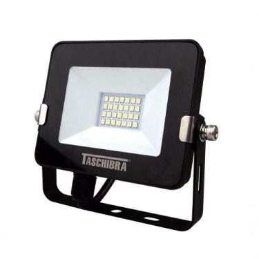 Imagem de Refletor Taschibra Led Tr Slim Luz Branco Fria 10W 6500K Preto 110V, 1
