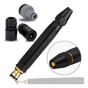 Imagem de Bico Jato de Alta Pressão Para Mangueira Pressurizador Esguicho Regulável 3em1 Limpeza Pesada Jardim Quintal Carro Pet